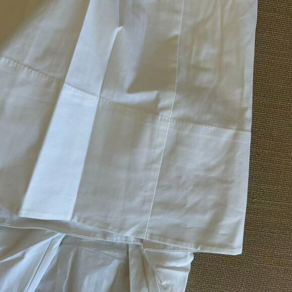 NEW STAUD Wells Midi Dress Sz4/8 White Classic Cotton Best Party Wedding - Picture 10 of 12